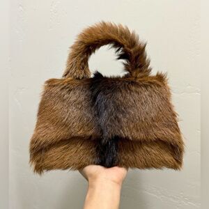 Gorgeous Real Hair On Goat-hide Handmade Top Handle Bag/Shoulder Bag/Crossbody